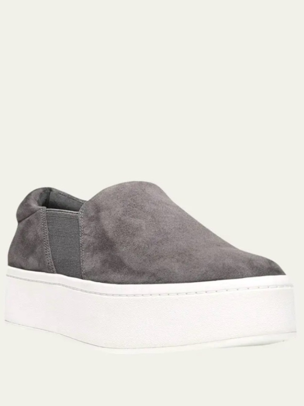 Vince Gray Suede Slip-On Platform